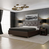 Кровать «Монблан» без ПМ, 1600×2000 мм, встроенное основание, цвет пралине