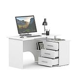 Компьютерный стол «КСТ-09», 1350 × 900 × 740 мм, угол правый, цвет белый, фото 2