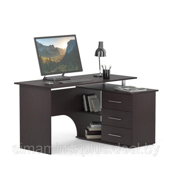 Компьютерный стол «КСТ-09», 1350 × 900 × 740 мм, угол правый, цвет венге