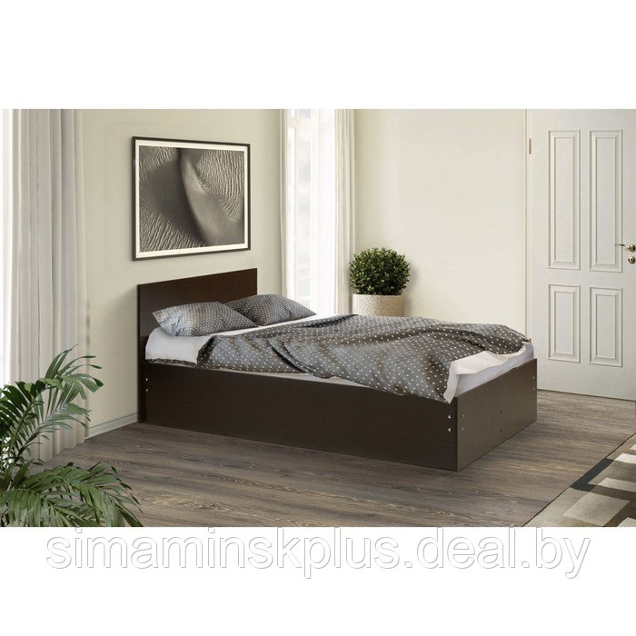 Кровать на уголках №4, 1200 × 2000 мм, цвет венге - фото 1 - id-p177045664