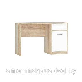 Стол письменный «Стелс 120», 1 ящик, 1200 × 550 × 750 мм, цвет дуб сонома / белый