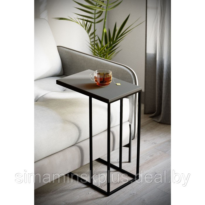 Стол придиванный «Агами», 500 × 310 × 705 мм, МДФ, цвет графит - фото 1 - id-p177036187