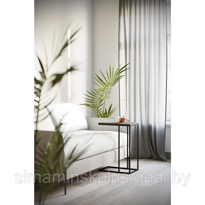 Стол придиванный «Агами», 500 × 310 × 705 мм, МДФ, цвет графит - фото 4 - id-p177036187