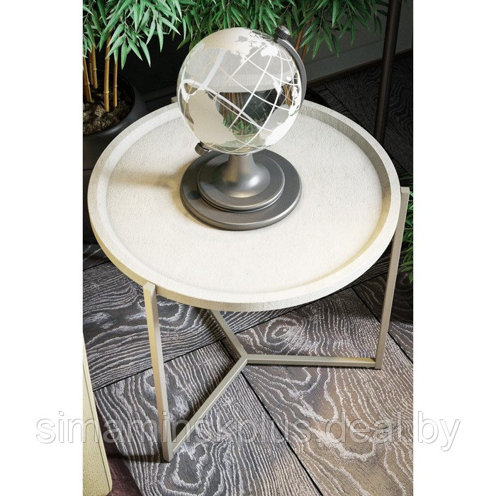 Стол придиванный «Бруно», 575 × 757 × 500 мм, цвет лайт стоун - фото 2 - id-p177036194