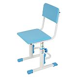 Комплект Polini kids растущая парта-трансформер + регулируемый стул, цвет белый-синий, фото 3