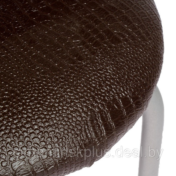Табурет «Эконом», цвет серебристый металлик / шоколадная рептилия - фото 2 - id-p177042861