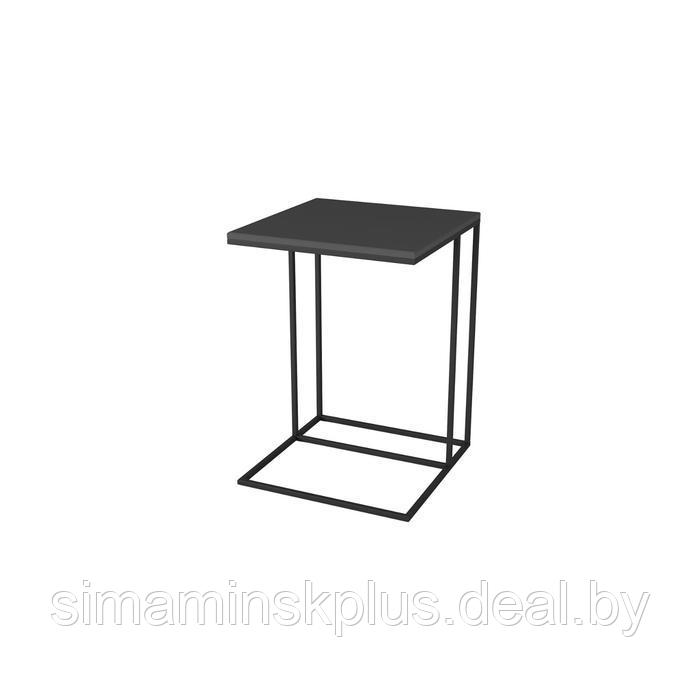 Стол придиванный «Хайгрет», 500 × 500 × 705 мм, металл, МДФ, цвет графит - фото 1 - id-p177036262