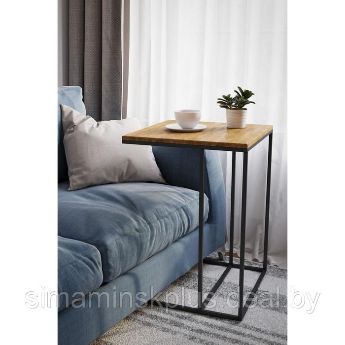 Стол придиванный «Хайгрет», 500 × 500 × 705 мм, металл, МДФ, цвет дуб американский - фото 3 - id-p177036263