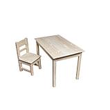 Детский набор «Нильс», стол 800 × 500 × 520 мм и стул 300 × 400 × 550 мм, массив сосны, фото 2