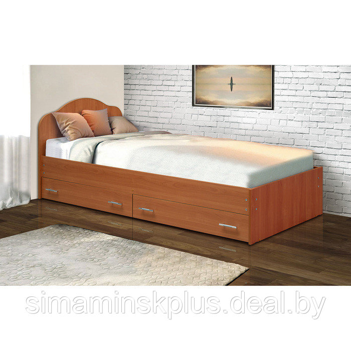 Кровать на уголках с ящиками № 3, 900 × 2000 мм, цвет вишня оксфорд - фото 1 - id-p177045805