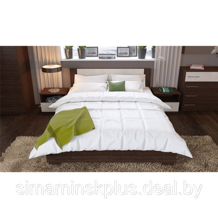 Кровать «Аврора» без ПМ, 140 × 200 см, со встроенным основанием, цвет венге / дуб молочный - фото 4 - id-p177045837