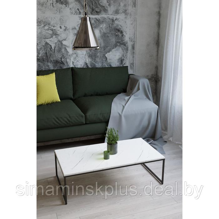 Стол журнальный «Инсайд», 1020 × 545 × 300 мм, металл, МДФ, цвет белый мрамор - фото 4 - id-p177036375