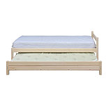 Кровать с выдвижным спальным местом 2 в 1, 800×2000 мм, 800×1900 мм, массив, без покрытия, фото 2