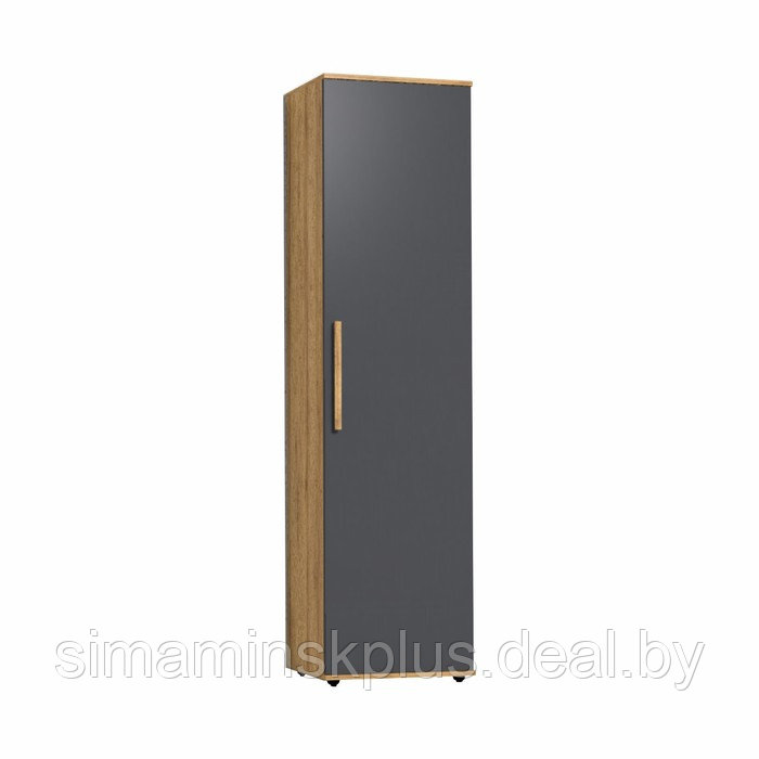 Шкаф для одежды и белья Crown 8, 560 × 400 × 2113 мм, цвет дуб золотистый / графит - фото 1 - id-p177056483