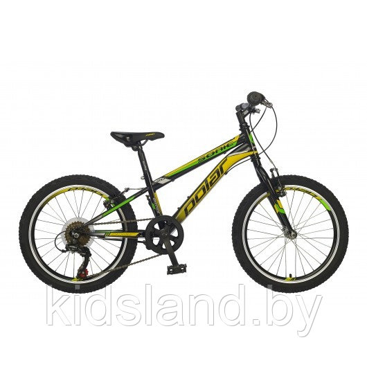 Велосипед Polar Sonic 20'' (черно-зелено-желтый)
