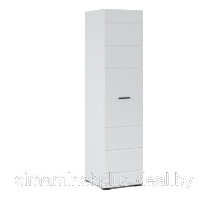Шкаф 1-дверный «Йорк», 500 × 540 × 2050 мм, цвет белый / белый глянец - фото 1 - id-p177056592