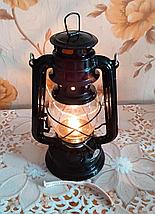 Лампа керосиновая "Летучая мышь", черная, 24см, 1556, фото 2