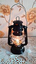 Лампа керосиновая "Летучая мышь", черная, 24см, 1556, фото 3