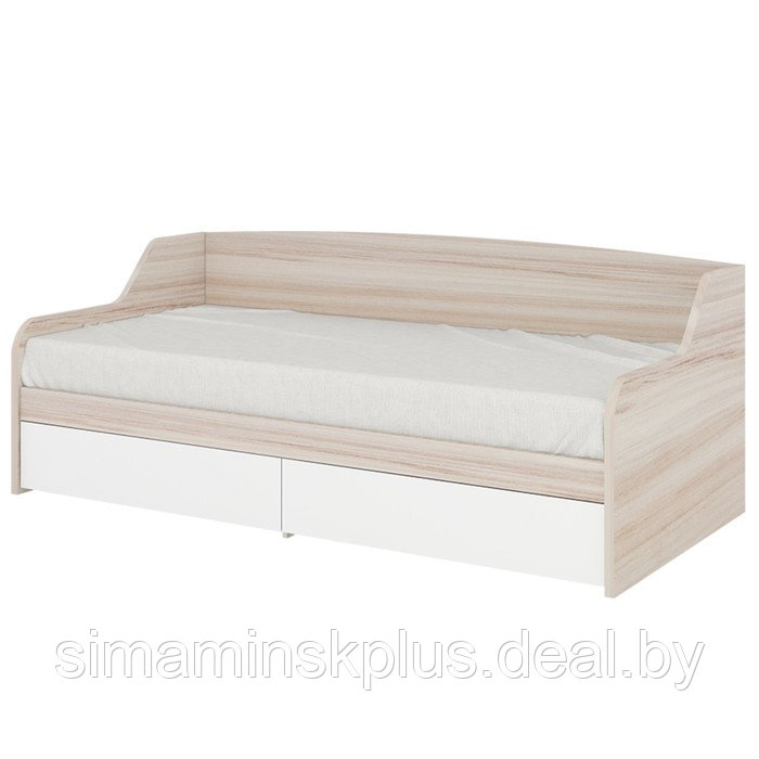 Кровать с выдвижными ящиками 900 × 1900 мм, цвет карамель / белый - фото 1 - id-p177046152