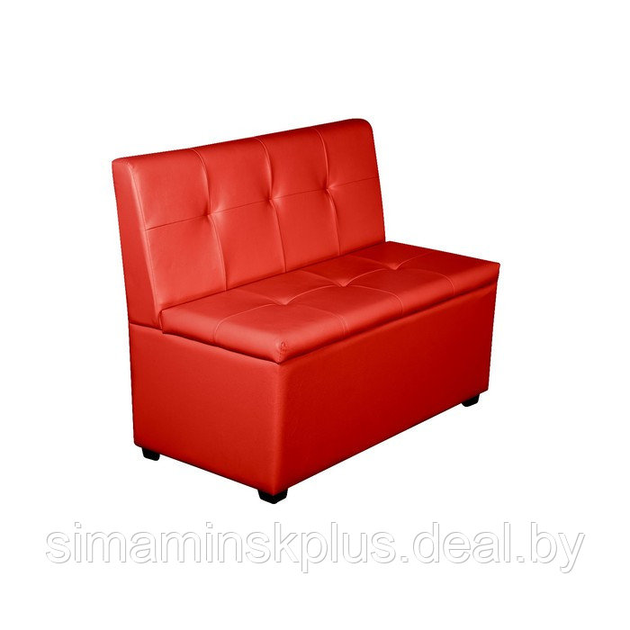 Кухонный диван "Уют-1,2", 1200x550x830, красный - фото 1 - id-p177040375