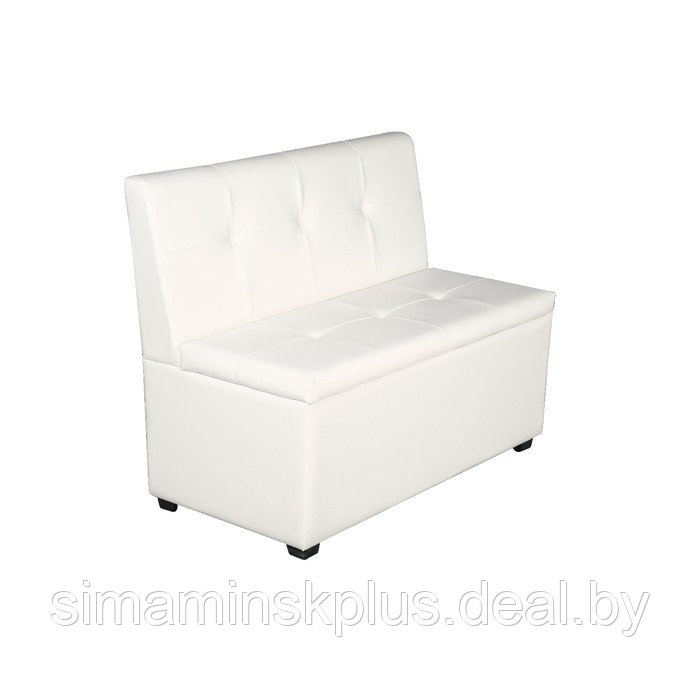 Кухонный диван "Уют-1,2", 1200x550x830, белый - фото 1 - id-p177040377