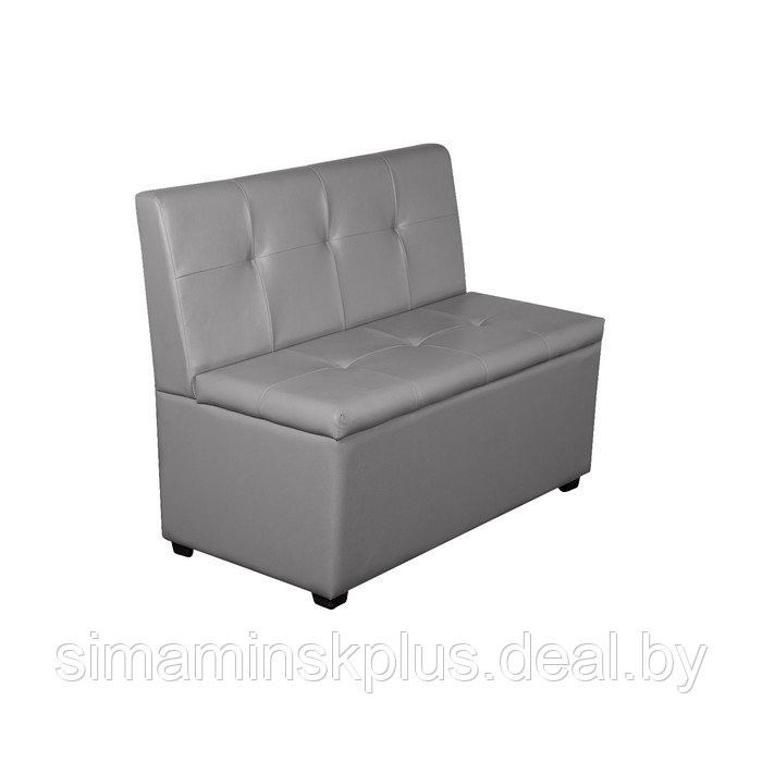 Кухонный диван "Уют-1,2", 1200x550x830, серый - фото 1 - id-p177040381