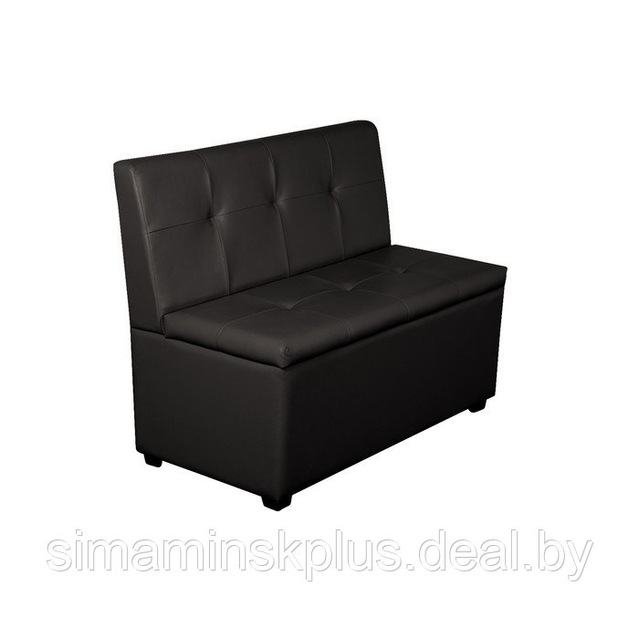 Кухонный диван "Уют-1,2", 1200x550x830, черный - фото 1 - id-p177040382