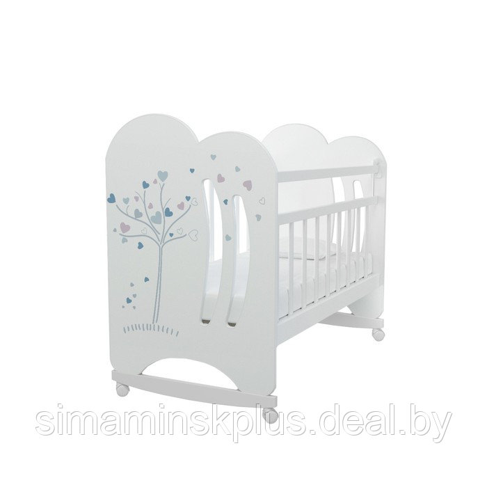 Кровать детская WIND TREE колесо-качалка, цвет белый - фото 2 - id-p177038535