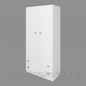 Шкаф «Умка», 800 × 420 × 1790 мм, 2-х дверный с ящиками, цвет белый