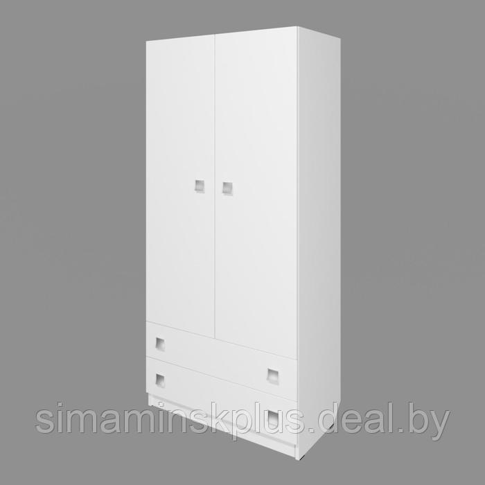 Шкаф «Умка», 800 × 420 × 1790 мм, 2-х дверный с ящиками, цвет белый - фото 1 - id-p177039602