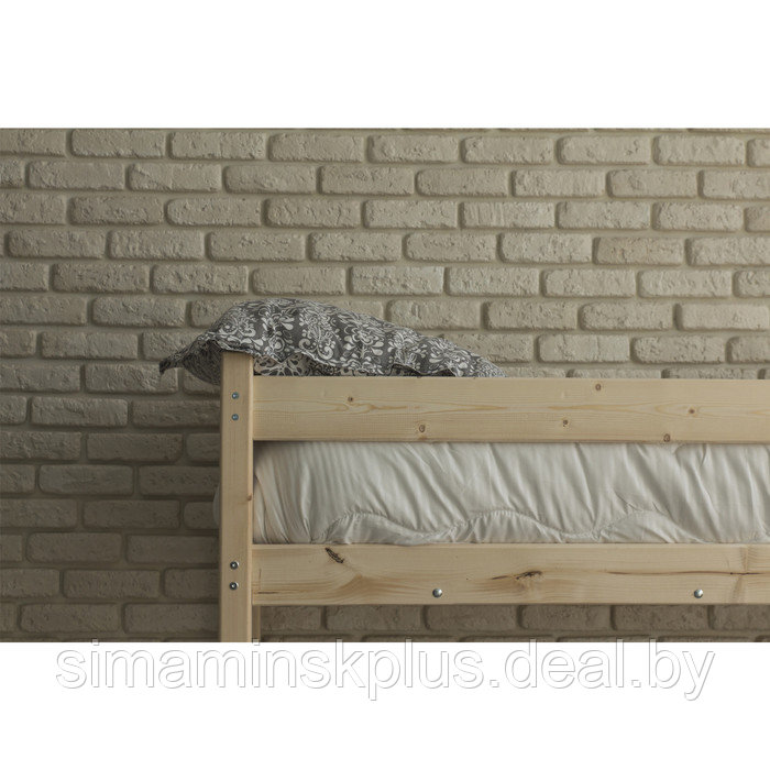 Кровать-чердак «Л1», 700×1600, массив сосны, без покрытия - фото 4 - id-p177038629