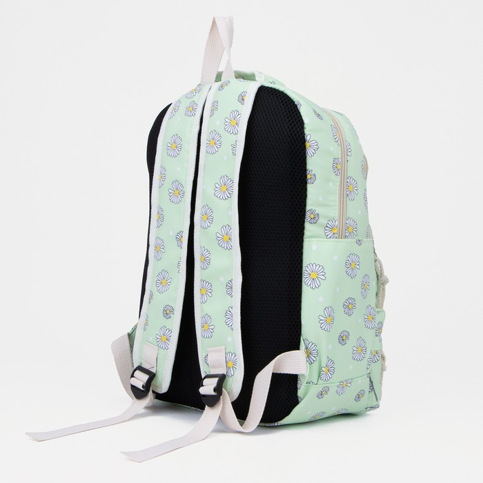 Рюкзак на молнии, сумка, косметичка, цвет зелёный - фото 3 - id-p177489654