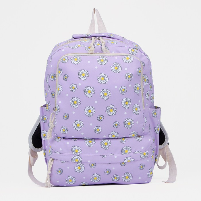 Рюкзак на молнии, сумка, косметичка, цвет сиреневый - фото 2 - id-p177489656