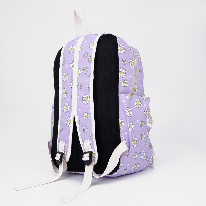 Рюкзак на молнии, сумка, косметичка, цвет сиреневый - фото 3 - id-p177489656