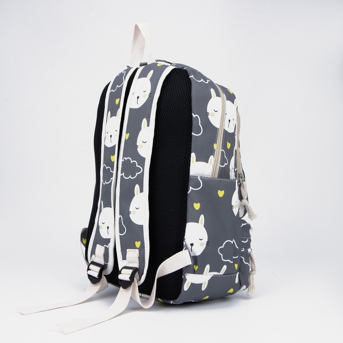 Рюкзак на молнии, сумка, косметичка, цвет серый - фото 3 - id-p177489659