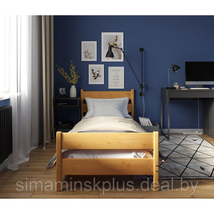 Кровать «Фрида», 90 × 200 см, массив сосны, без покрытия - фото 2 - id-p177045578