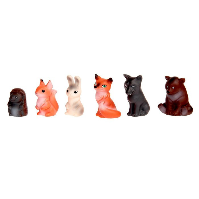 Набор резиновых игрушек «Животные леса» - фото 1 - id-p162753140