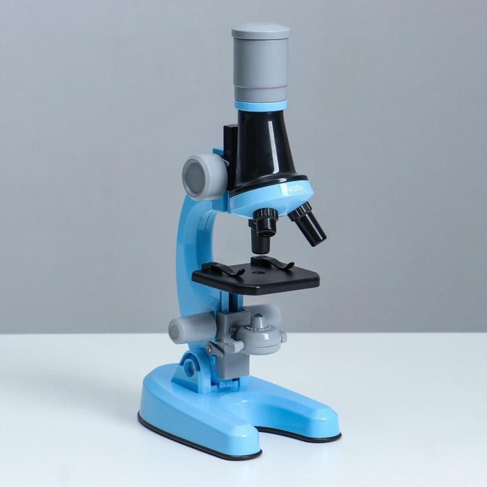Микроскоп "Юный ботаник" кратность до х1200, синий, подсветка - фото 3 - id-p177491906