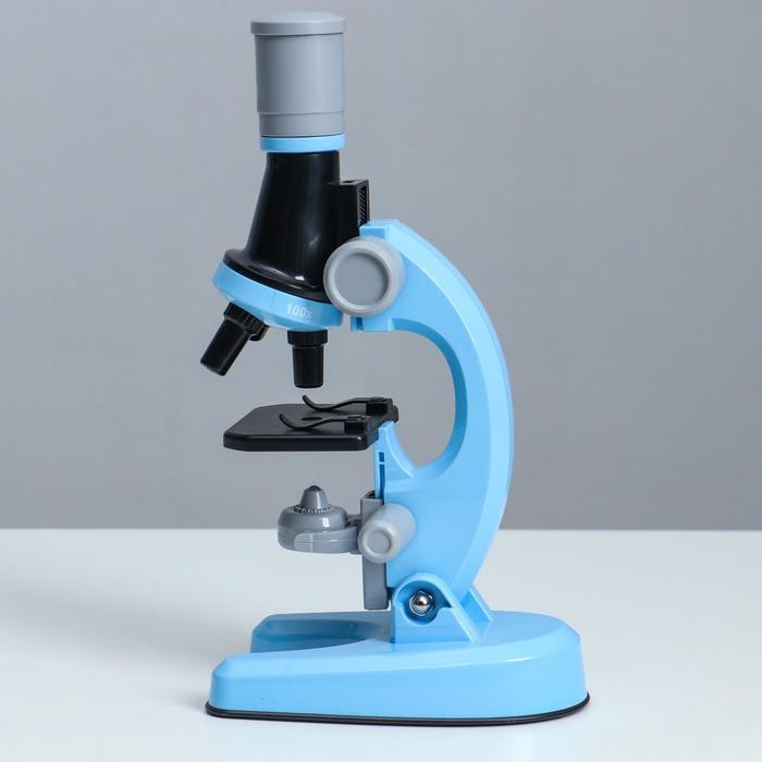 Микроскоп "Юный ботаник" кратность до х1200, синий, подсветка - фото 4 - id-p177491906