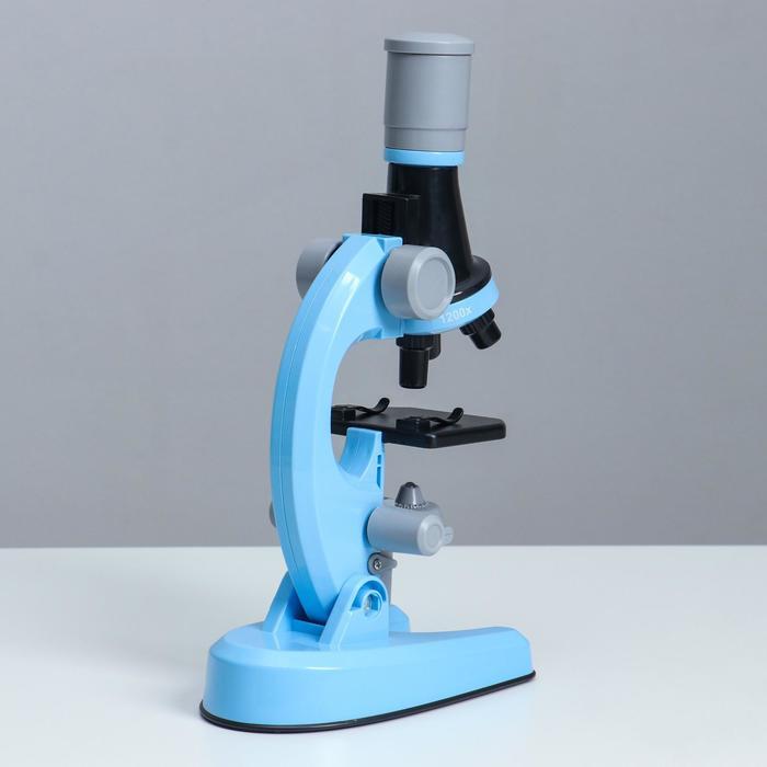 Микроскоп "Юный ботаник" кратность до х1200, синий, подсветка - фото 5 - id-p177491906