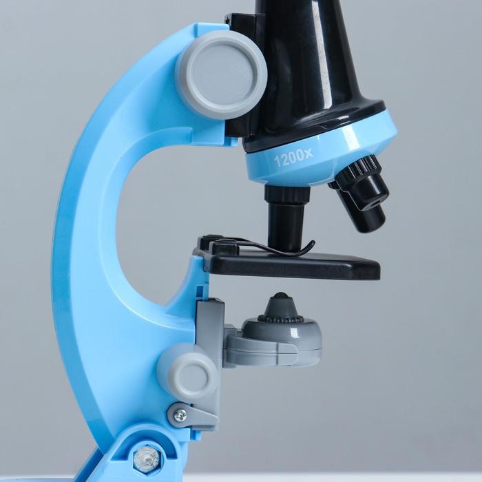 Микроскоп "Юный ботаник" кратность до х1200, синий, подсветка - фото 6 - id-p177491906