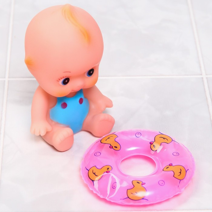 Набор игрушек для игры в ванне «Пупс в ванне», +4 игрушки, цвет МИКС - фото 2 - id-p176972503