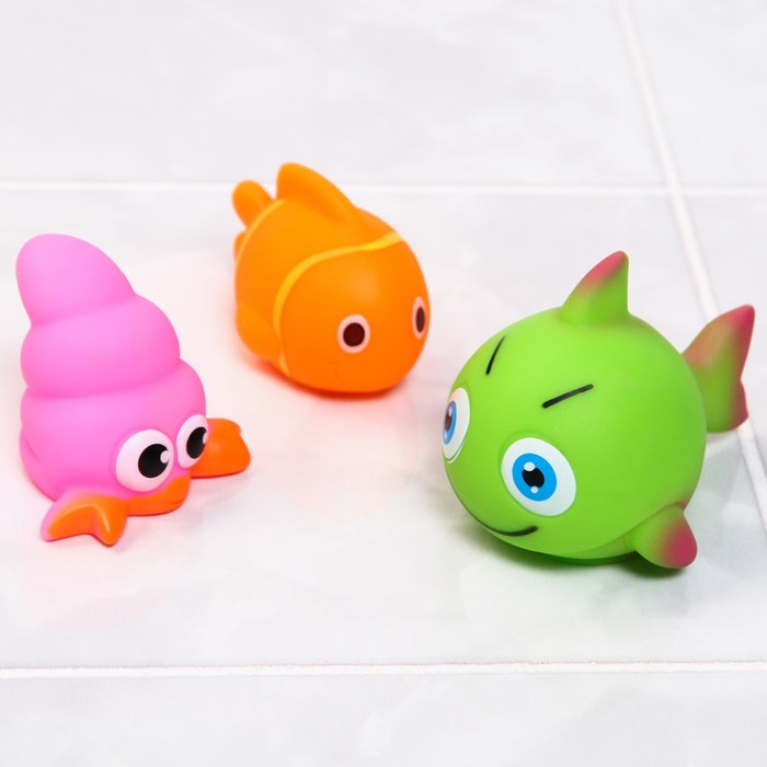 Набор игрушек для игры в ванне «Пупс в ванне», +4 игрушки, цвет МИКС - фото 3 - id-p176972503