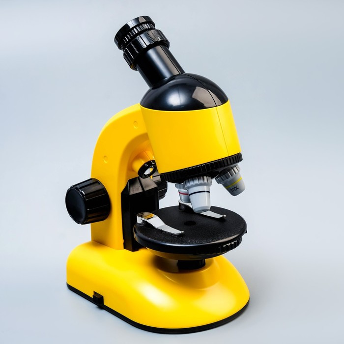 Микроскоп "Юный ученый" кратность до х1200, желтый, подсветка - фото 3 - id-p163770029
