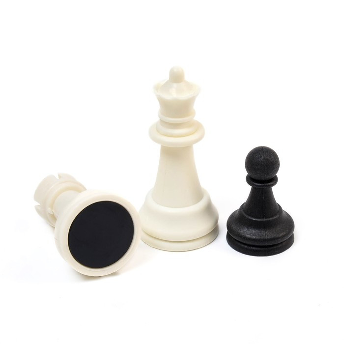 Шахматы обиходные (доска дерево 29х29 см, фигуры пластик, король h=6.2 см) - фото 2 - id-p177491848