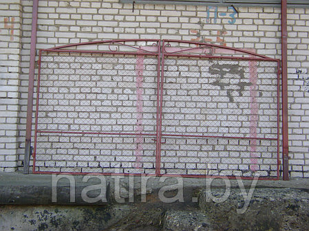 Распашные ворота из сетки Рабицы 3*1,5м, с цельной аркой., фото 2