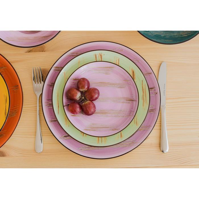Тарелка фарфоровая обеденная Wilmax Scratch, d=28 см, цвет сиреневый - фото 4 - id-p177004673