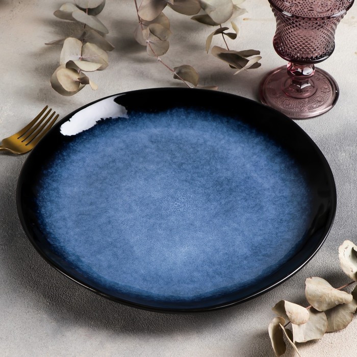 Тарелка обеденная Sapphire, d=27 см, цвет синий - фото 2 - id-p177004680