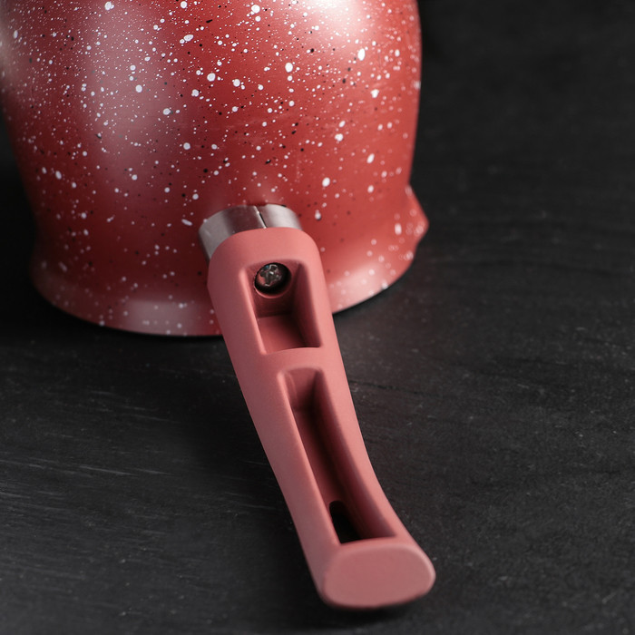 Турка Доляна «Бордо», 600 мл, пластиковая ручка, антипригарное покрытие, цвет бордовый - фото 2 - id-p177012643