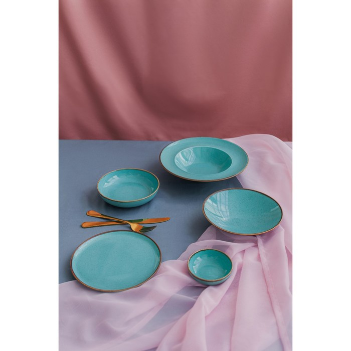 Тарелка для пасты Turquoise, 500 мл, d=25 см, цвет бирюзовый - фото 5 - id-p177004762